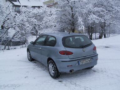 Unser Alfa im Schnee. 