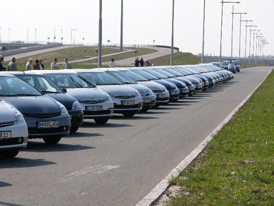 31 Priusfahrzeuge beim Priustreffen in Zwochau. 