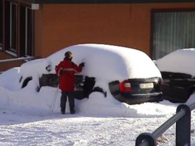 Audi A4 Avant im Schnee. 