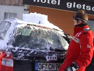Audi A4 Avant im Schnee. 
