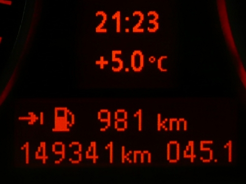 1.045 km mit einer einzigen Tankfüllung bedeuten einen neuen persönlichen Rekord! 1.045 km mit einer einzigen Tankfüllung bedeuten einen neuen persönlichen Rekord!