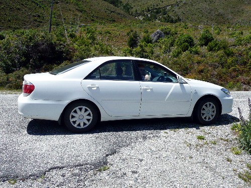 Der zweite Camry — hier bei einem Zwischenstopp. 