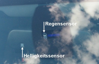 Der Helligkeitssensor der Automatischen Fahrlichtsteuerung des 320d. Der Helligkeitssensor der Automatischen Fahrlichtsteuerung des 320d.