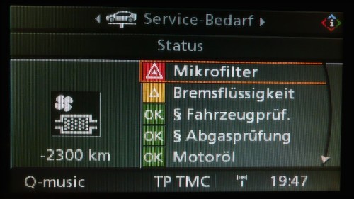 Dank i-Drive ist klar erkennbar, was den Servicebedarf ausgelöst hat. 