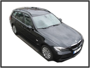 Der 3er im Dezember 2006: Auch mit Winterreifen ein schicker Lifestyle-Laster. Ansicht des 320d von rechts vorne aus erhöhter Perspektive.