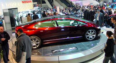 Hondas Brennstoffzellenfahrzeug FCX-Concept. Hondas Brennstoffzellenfahrzeug FCX-Concept.
