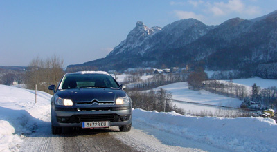 Der C4 an einem sonnigen Wintertag. 