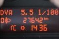 Tankanzeige und Temperatur des Kühlwassers nach 20 km Fahrt bei +1 Grad Celsius. 