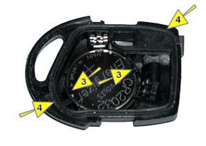 Detailansicht des Batteriefachs. 