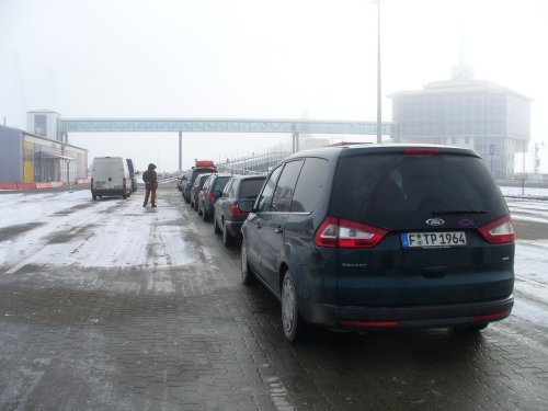 In Berlin war der Wagen noch sauber … 