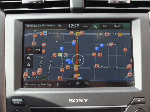 Die Ansicht des Navigationsbildschirmes. Die Ansicht des Navigationsbildschirmes.