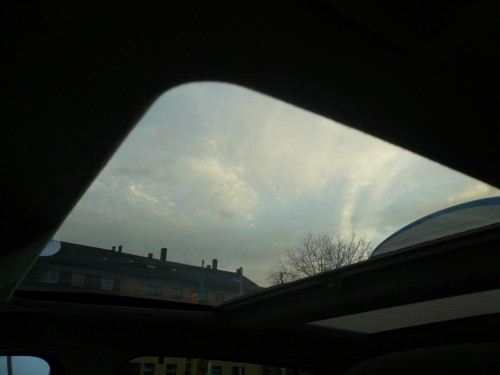 Blick durch Panoramascheibe. Blick durch Panoramascheibe.