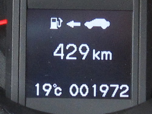 Anzeige Restreichweite. Anzeige Bordcomputer 4.