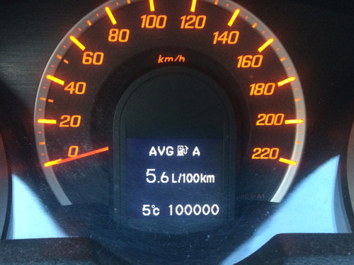 Tachostand 100.000 km. 