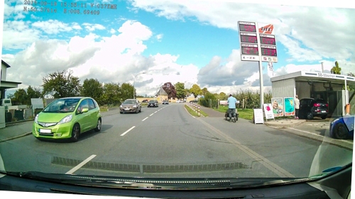 Meine Aufnahme mit der Dashcam. 