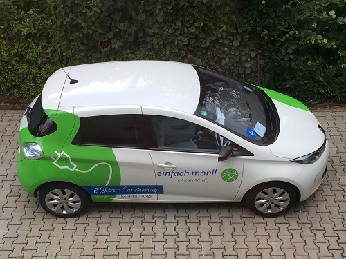 Renault Zoe von oben. Renault Zoe von oben.