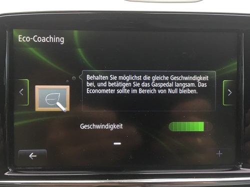 Eco-Coaching Geschwindigkeit. 