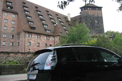Die Altstadt von Nürnberg. Im August in Nürnberg.