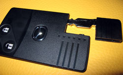 In der Smartcard versteckt sich ein kleiner Schlüssel für den Notfall. Schlüssel in der Smartcard.