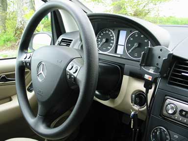 Cockpit eines Autos. 