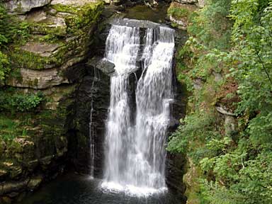 Der Wasserfall Saut du Doubs. 
