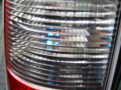 Blinker hinten, nachher. Blinklicht hinten mit Diadem-Blinklampe.