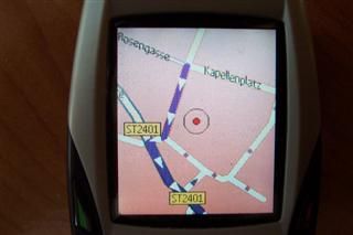 Die berechnete Route. Die berechnete Route.