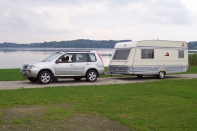Unser X-Trail am Simsee. Unser X-Trail am Simsee.