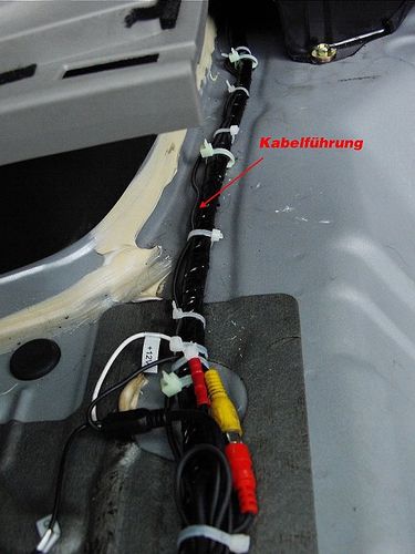 Kabelbaum im Kofferraum. Kabelbaum.