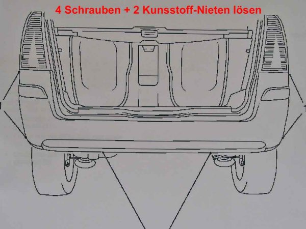 Kotflügelschrauben entfernen. Kotflügelschrauben entfernen.