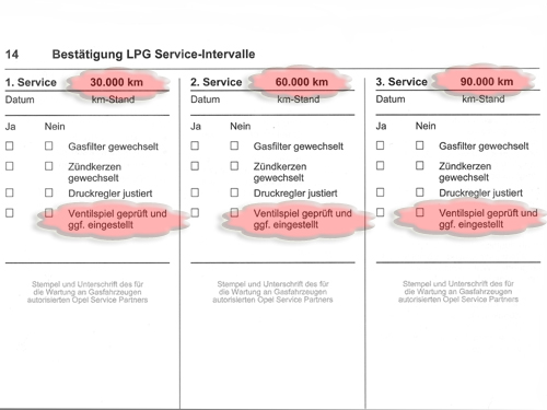 Seite 14 des Servicehefts. 