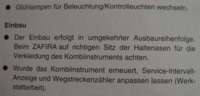 Auszug aus dem Reparaturhandbuch zum Wechsel der Leuchten. 