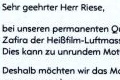 Schreiben der Adam Opel AG zum Rückruf der Modelle mit Dieselmotor 2.0 DTI zur Aktualisierung der Software des Motorsteuergeräts. 