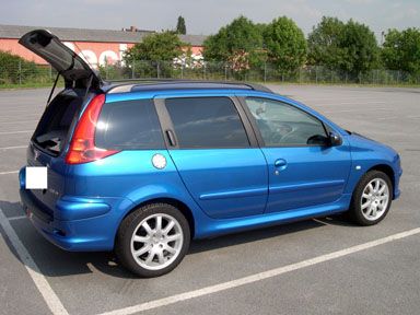 Ansichten des Peugeot 206 SW. 