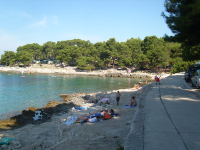 Blick auf den Strand. 