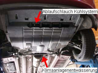 Ansicht des Unterbodens. Ansicht des Unterbodens.