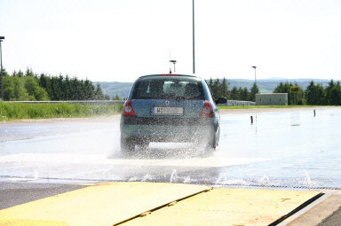 Clio auf der Schleuderplatte. 