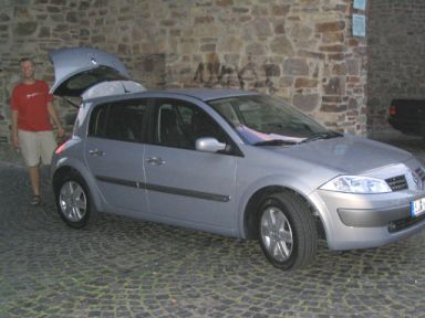 Beifahrerseite des Renault Megane. 