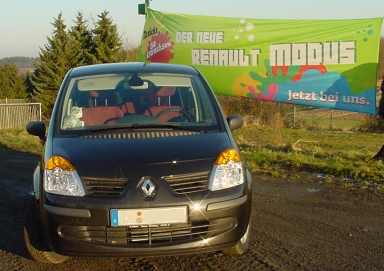 Der Renault Modus — Frontansicht. Der Renault Modus — Frontansicht.