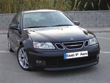 Saab 9-3 von vorne links. 