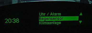 Benuntzermenü im Saab 9-3. Benuntzermenü im Saab 9-3.