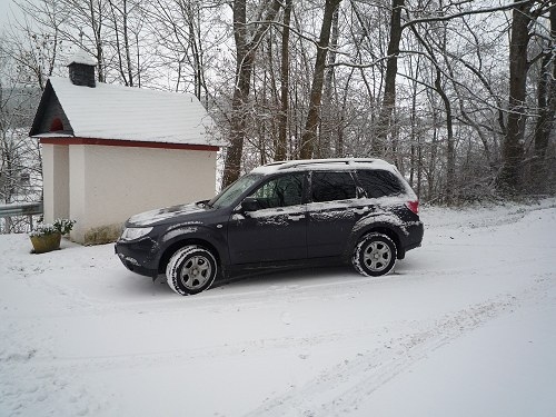 Etwas mehr Schnee gab es dann in der Eifel. 