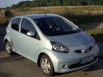 Front und Beifahrerseite des Toyota Aygo. Front und Beifahrerseite des Toyota Aygo.