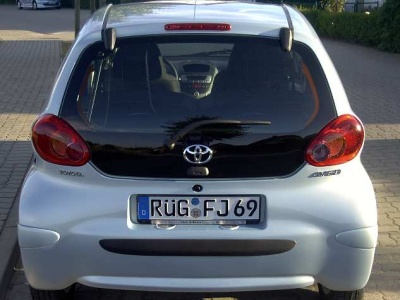 Heck des Toyota Aygo. Heck des Toyota Aygo.