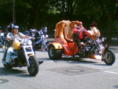 Viper Trike. Trike mit Schlangenkopf.
