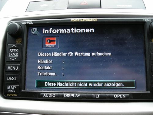 Aufforderung zum nächsten Werkstattservice. Aufforderung zum nächsten Werkstattservice.