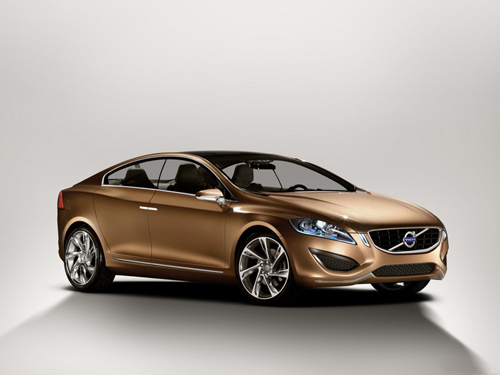 Concept Car des neuen Volvo S60 in der Vorderansicht . Concept Car des neuen Volvo S60 in der Vorderansicht.