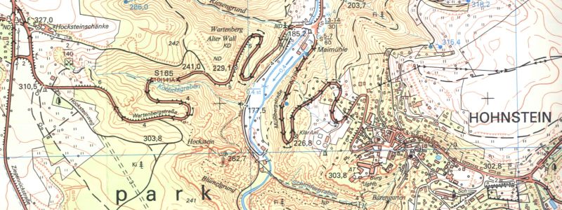 Kartenausschnitt 5050-NO Hohnstein. Kartenausschnitt 5050-NO Hohnstein.