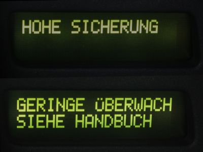 Anzeige Überwachungszustand Fahrzeuginnenraum. Anzeige Überwachungszustand Fahrzeuginnenraum.