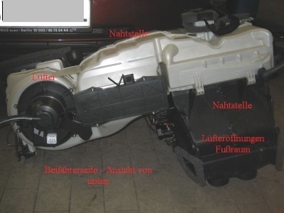 Klimaanlage von unten. 